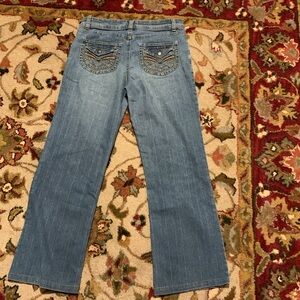 725 ORIGINALS Women's Wide Leg Blue Jeans Size 14